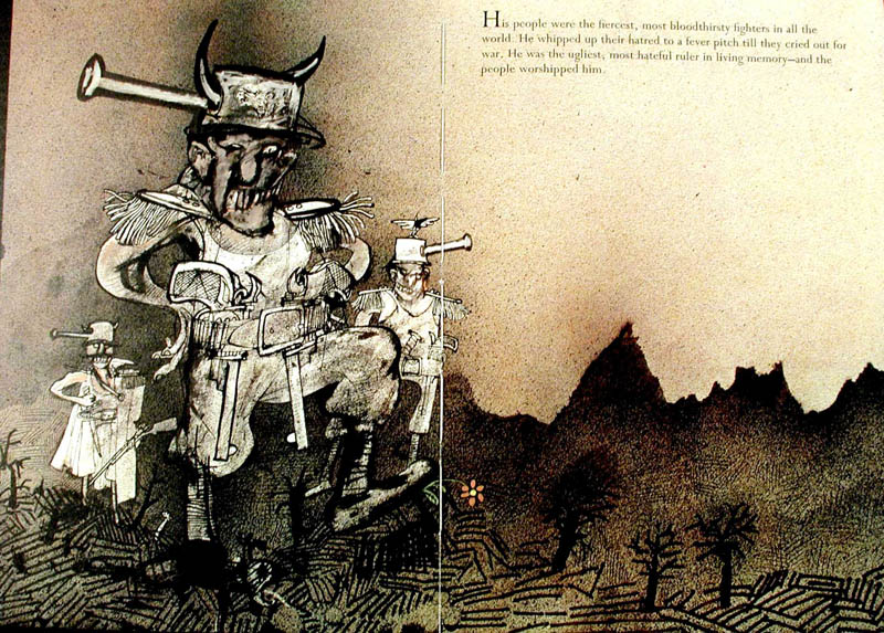 An illlustrated story by Ralph Steadman inspired by a story by Dimitri Sidjanski
