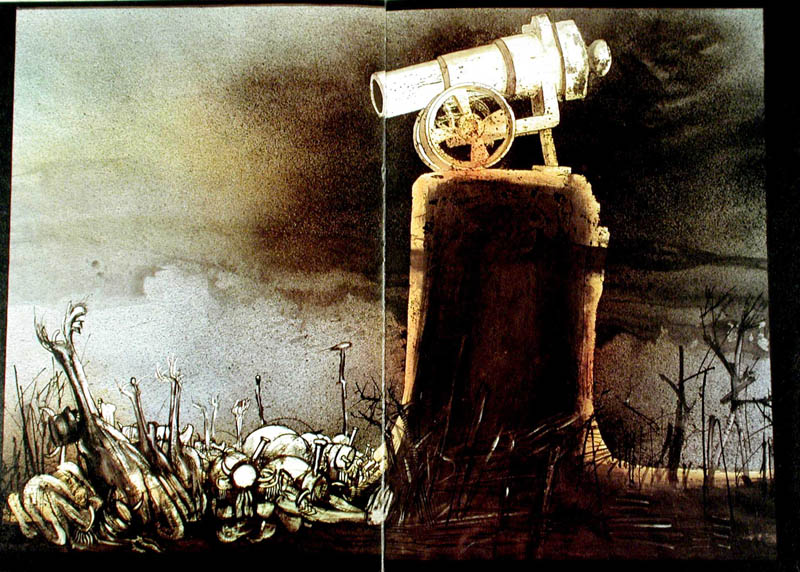 Illustration from the book by Ralph Steadman, inspired by a story by Dimitri Sidjanski.