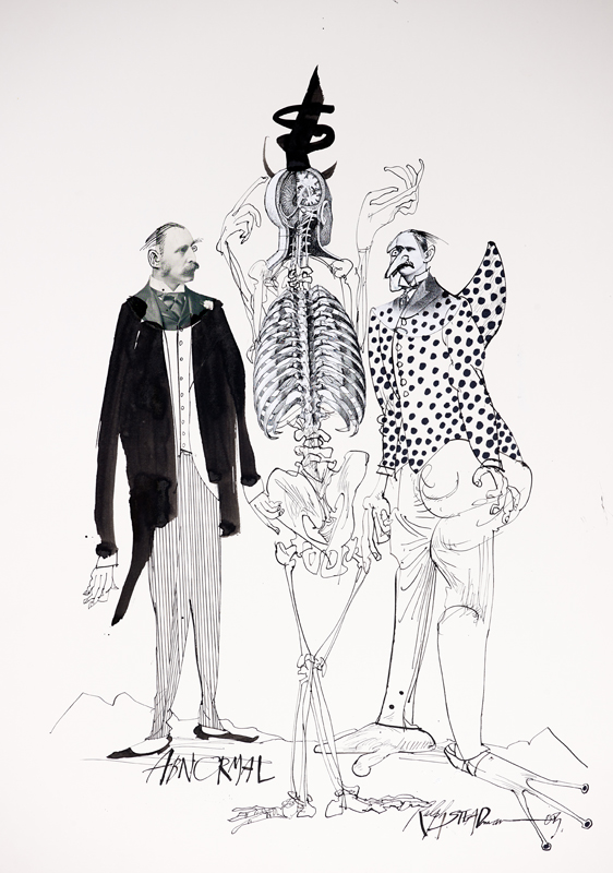 Ralph Steadman's illustration of The Devil's Dictionary by Ambrose Bierce