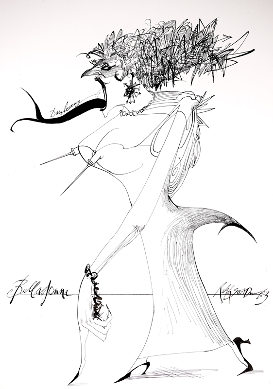 Ralph Steadman's illustration of the Devil's Dictionary by Ambrose Bierce