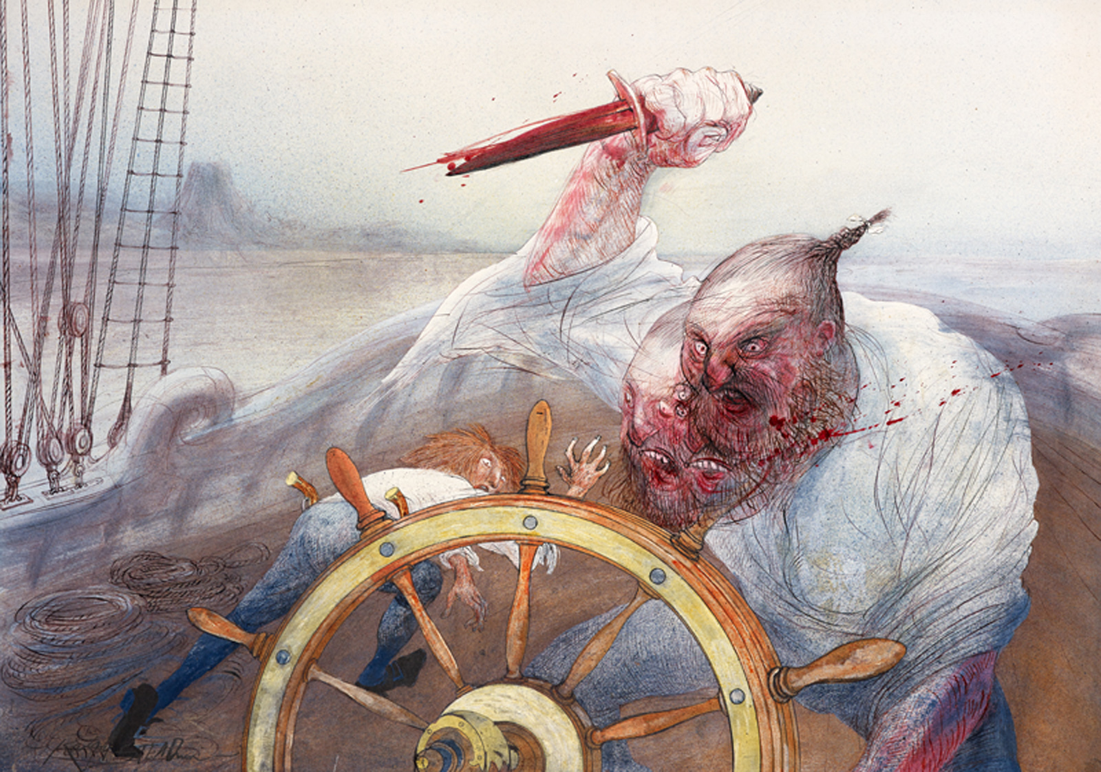 Ralph Steadman's illustrated version of Treasure Island 